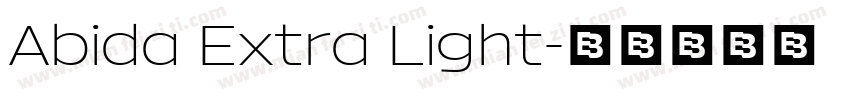 Abida Extra Light字体转换